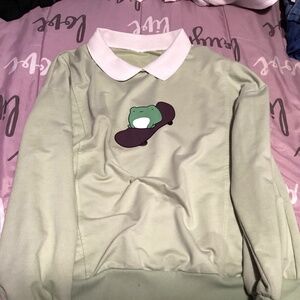 Light green collared sweater